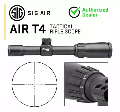 Sig Sauer AIR T4 Rifle Scope 1-4x24 MIL Dot Reticle Multi-Coated Black • $59.99