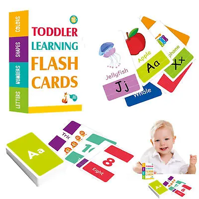 Flash Cards For Kids Alphabet Toddlers Early Learning Educational First Word ABC • £9.19