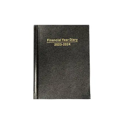 $10.99 • Buy Diary Financial Year 23-24 Hard Cover PVC Black A5 WTV