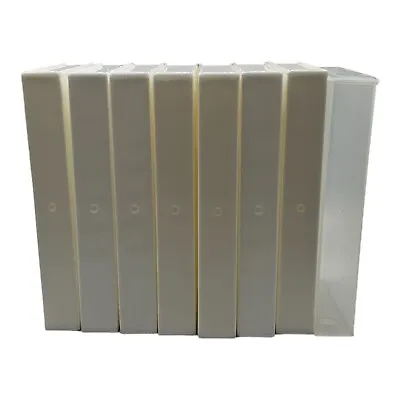 Lot Of 8 VHS Tape Storage Cases Cover Sleeve Clamshell Box White & 1 Clear Empty • $14