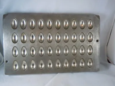 Antique 40 Easter Eggs Metal Tray Chocolate Candy Mold 14x8.5 • $50