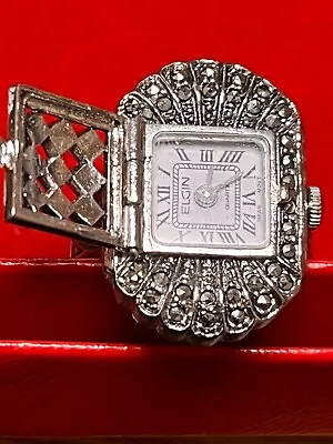 Vintage Elgin Marcasite Finger Watch • $199