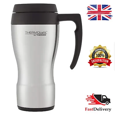 Stainless Steel Thermos Travel Mug For Tea Coffee Thermal Cup Travel  400ml • £7.99