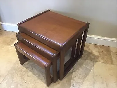 Mid Century Danish Style Teak Nest Of Tables Set Of 3 Original Condition • £135