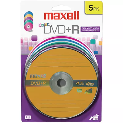 Maxell 16x DVD+R Media - 4.7GB - 120mm Standard - 5 Pack Blister Pack • $5.99