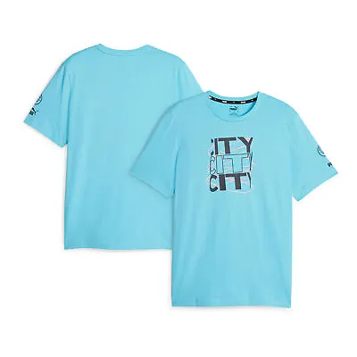 Men's Puma Sky Blue Manchester City FtblCore Graphic T-Shirt • $29.99