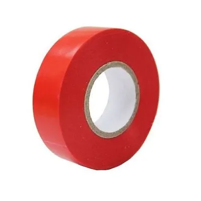 1 X RED 19mm X 20m ELECTRICAL PVC TAPE INSULATION INSULATING FLAME RETARDANT • £1.39