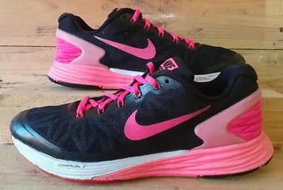 Nike Lunarglide 6 Low Textile Trainers UK6/US6.5Y/EU39 654156-001 Black/Pink • $105.60