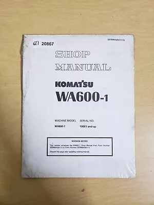 Komatsu WA600-1 Wheel Loader Factory Shop Manual • $36.68
