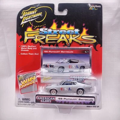 $14.99 • Buy Johnny Lightning Street Freaks American Glory 68 Plymouth Barracuda Die Cast