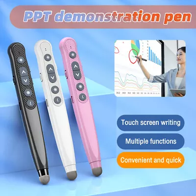 PPT Powerpoint Clicker Presenter Remote Wireless PPT Presenter Capacitive Stylus • £12.24