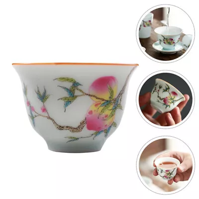  Porcelain Sake Cups Traditional Japanese Ceramic Teacup Pu'er • £8.79