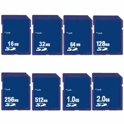 16MB 32MB 64MB 128MB 256MB 512MB 1GB 2GB SD Secure Digital Flash Memory Card New • $3.58