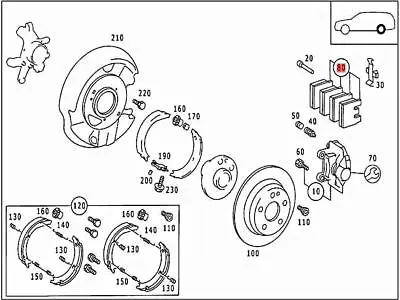 Genuine MERCEDES S210 W210 E-CLASS W210 Break S210 Brake Pad 0044209220 • $89.50