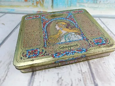 $19.99 • Buy Vintage Whitman's Salmagundi Chocolate Candy Empty Tin Box Container Hinged Lid