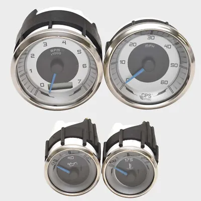 Faria Boat Gauge Set | Mercury W/ GPS Speedometer Silver (Set Of 4) • $297.56