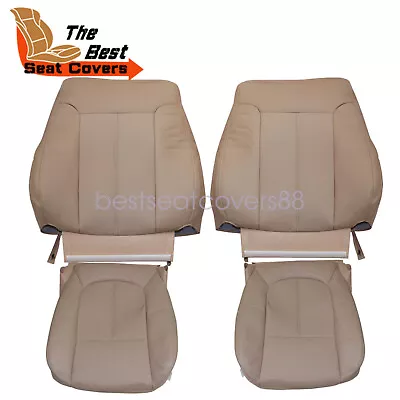 Front Leather Bottom & Top AC Seat Cover For 2011-2016 Ford F250 F350 Lariat Tan • $104.49