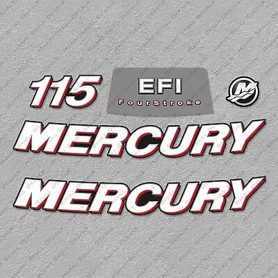 Mercury 115 Hp 4-Stroke EFI 2006-2012 Outboard Engine Decals Sticker Set • $44.99