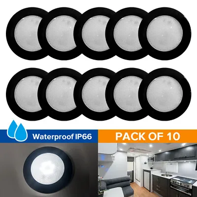 Pack Of 10 12V LED Ceiling Light Waterproof Kitchen Bathroom Downlight No Switc • $54.99