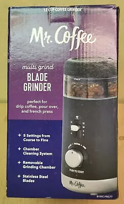 Brand New! Mr. Coffee BVMC-PBG77 - 5 Grind 12-Cup Automatic Coffee Grinder • $14.95