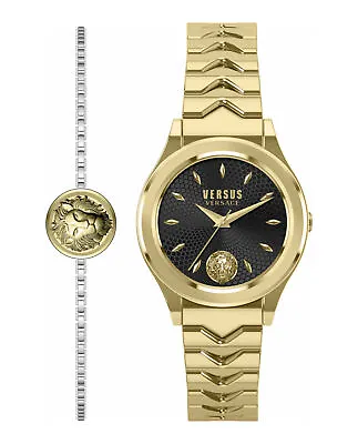 Versus Versace Womens Mount Pleasant Gold 34mm Bracelet Fashion Watch • $138