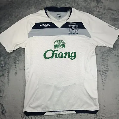 Everton 2008/2009 Away Football Shirt Umbro Medium M White • £22.95