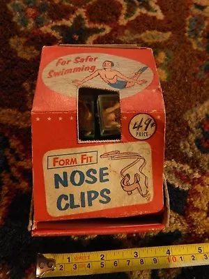 FORM FIT ~Nose Clips~ (Vtg) Pool Swimming Gear [Countertop Display] W/ 4 Units • $29.99