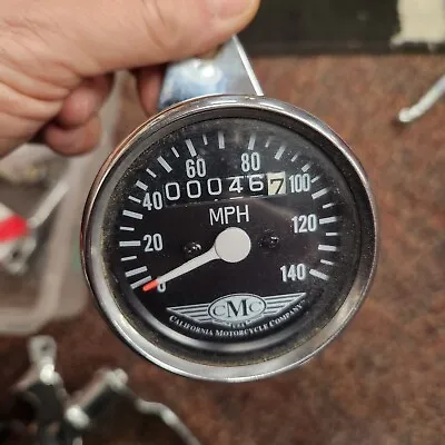 Motorcycle Speedometer Harley Metric Chopper Bobber Custom 23-1178 • $45