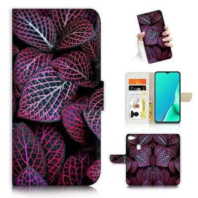 ( For Oppo A73 ) Flip Wallet Case Cover PB23199 Purple Leaf • $12.99
