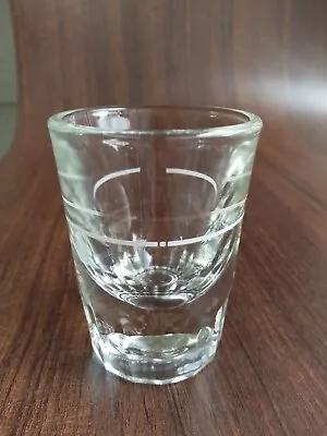 Vintage Large Shot Glass 3  Tall Heavy Thick Beveled Bottom 1 Oz W/ Pour Line • $10.99