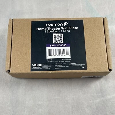 $12.99 • Buy Fosmon 5 Speaker 1 Gang Home Theater Gold White Wall Plate Jack SKU: HD8003