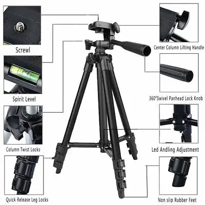 £10.99 • Buy Stretchable Camera Tripod Stand Phone Holder For IPhone Samsung Sony+ Bag UK