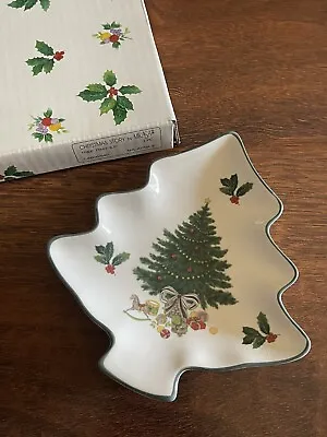 Mikasa CHRISTMAS STORY TREE TRAY PLATE Small Snacks Server 6 1/2  CAB08/540 NEW • $27.50