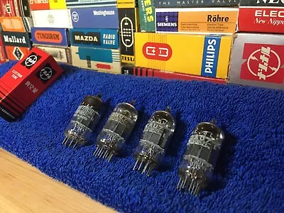 4 NOS Matched Matsu/Mullard 12AU7 ECC82 Vintage Preamp Audio Tubes + FreePostage • $295