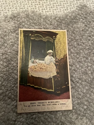 £5 • Buy Old Bamforth Postcard Two Men  Dressed As Women In Bed  . Trans Sex Comedy