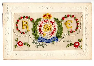 Military WW1. Royal Engineers. Embroidered Silk. With Insert Card. • £8.99