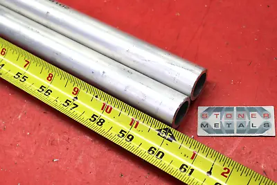 2 Pieces 1  OD X 1/8  Wall 6061 T6 ALUMINUM Round Tube 60  Long 3/4  ID Seamless • $23.79