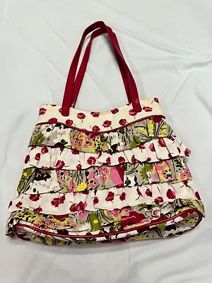 Vera Bradley Make Me Blush Cha Cha Tiered Ruffle Purse Shoulder Bag • $4.99