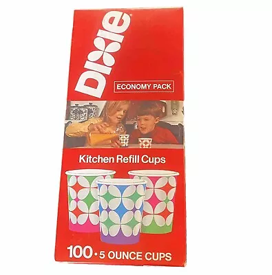 Vintage Dixie Cup Box Of 100 Floral Groovy Pack 5oz Cups Sealed • $29.99