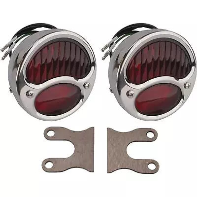 Stainless Tail Lights With Brackets Fits Ford Model A 1928-1931 • $61.99