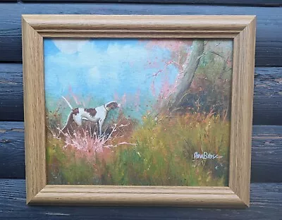 HUNTING DOG FRAMED OIL PAINTING ON BOARD By JOHN AMBROSE  • £39.99