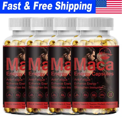 Maca Root Capsules Peruvian Maca Extract For Men Vitamins Capsules 120 Pills US • $22.99