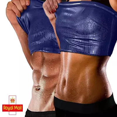 Short Sweat Sauna Vest Body Shaper Slimming Neoprene Burn Fat Petite Men Women • £5.95