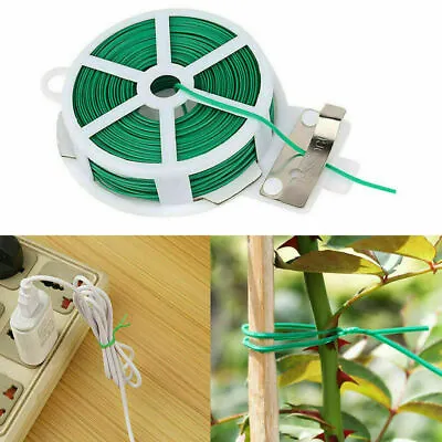 50M Plant Tie Twist Twistee Garden Wire Support Soft Bendy Cable Dispenser UK • £2.85