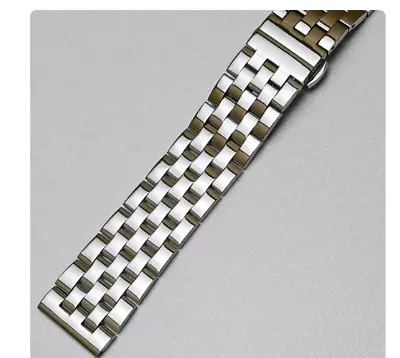 Metal Watch Band Stainless Steel Polished Bracelet Straps Curved End Buckle • $25.99