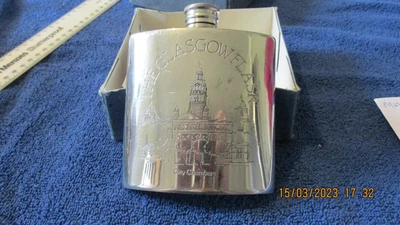 £9.99 • Buy Vintage Pewter Glasgow Hip Flask By Pinder Bros Sheffield
