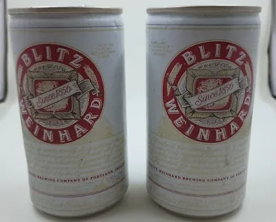 Lot Of 2 Vintage Blitz Weinhard Aluminum Pull  Tab 12oz Cans • $20