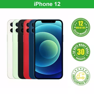 New Apple IPhone 12 Unlocked 64/128/256GB Colours 5G Mobile FREE EXPRESS • $649