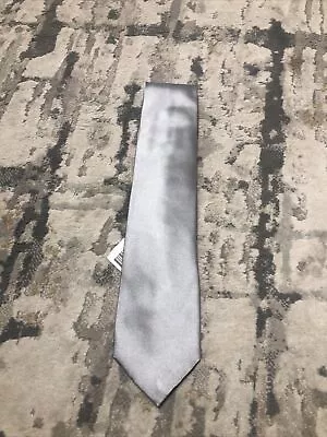 PAUL STUART Silver Silk Men's Neck Tie Italy NWT • $75