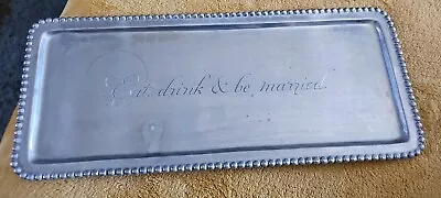 Mariposa Beaded Trinket Dish  Eat Drink & Be Married  Engraved Trinket Tray • $19.99